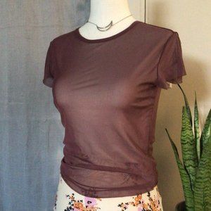 🍑 Mesh See-through Crop Top